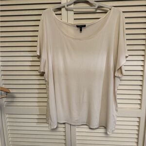 Eileen Fisher Cream Women's Blouse size 2x 100%silk